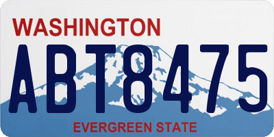 WA license plate ABT8475
