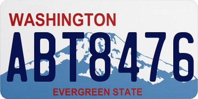 WA license plate ABT8476