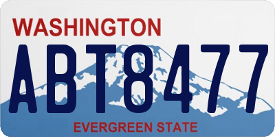 WA license plate ABT8477