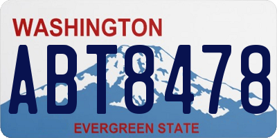 WA license plate ABT8478