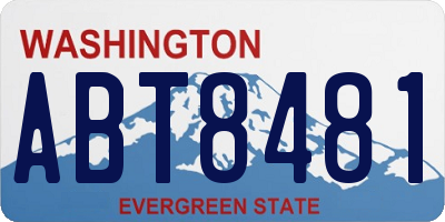 WA license plate ABT8481