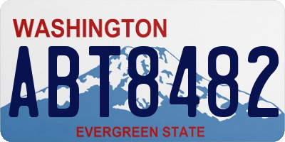 WA license plate ABT8482