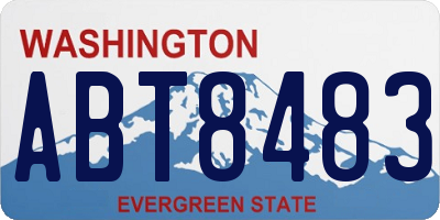 WA license plate ABT8483