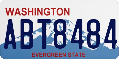 WA license plate ABT8484