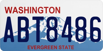 WA license plate ABT8486