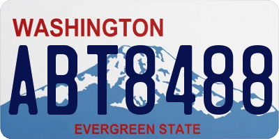 WA license plate ABT8488