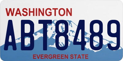 WA license plate ABT8489