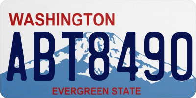 WA license plate ABT8490