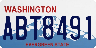 WA license plate ABT8491