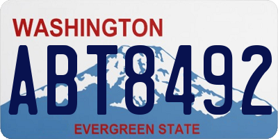 WA license plate ABT8492