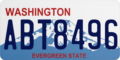 WA license plate ABT8496