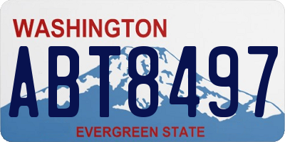 WA license plate ABT8497