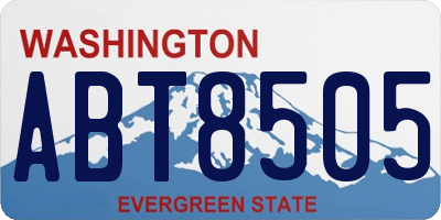 WA license plate ABT8505