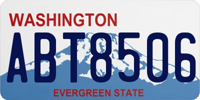 WA license plate ABT8506