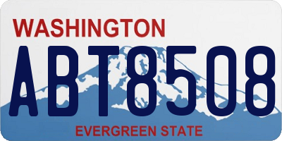 WA license plate ABT8508