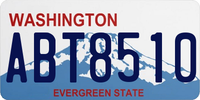WA license plate ABT8510