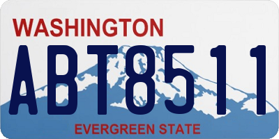 WA license plate ABT8511