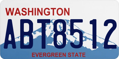 WA license plate ABT8512