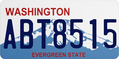 WA license plate ABT8515