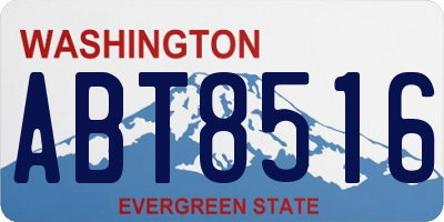 WA license plate ABT8516