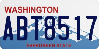 WA license plate ABT8517