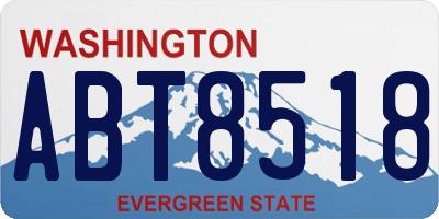 WA license plate ABT8518