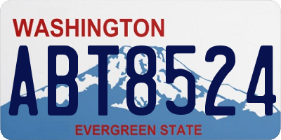 WA license plate ABT8524