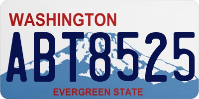 WA license plate ABT8525