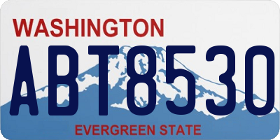 WA license plate ABT8530