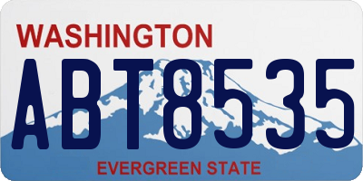 WA license plate ABT8535