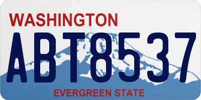 WA license plate ABT8537