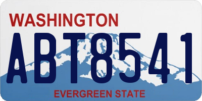 WA license plate ABT8541