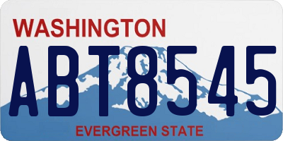 WA license plate ABT8545
