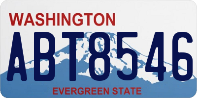 WA license plate ABT8546