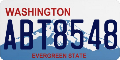 WA license plate ABT8548