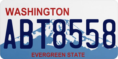 WA license plate ABT8558