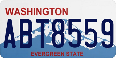 WA license plate ABT8559