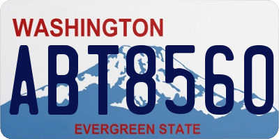 WA license plate ABT8560