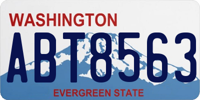WA license plate ABT8563
