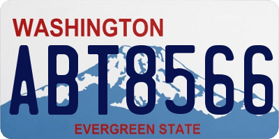 WA license plate ABT8566