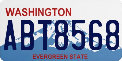 WA license plate ABT8568