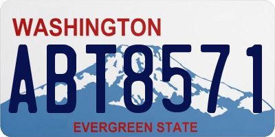 WA license plate ABT8571