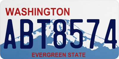 WA license plate ABT8574