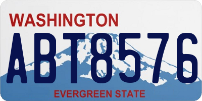 WA license plate ABT8576