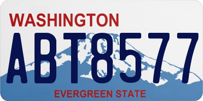 WA license plate ABT8577