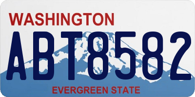 WA license plate ABT8582