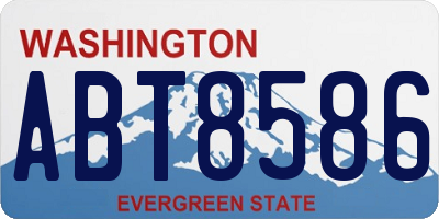 WA license plate ABT8586