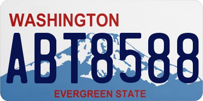 WA license plate ABT8588