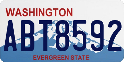 WA license plate ABT8592