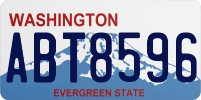 WA license plate ABT8596